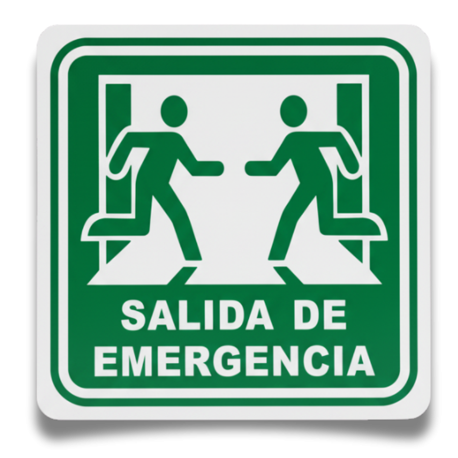 Señalamiento Salida de Emergencia 40X40 Mate