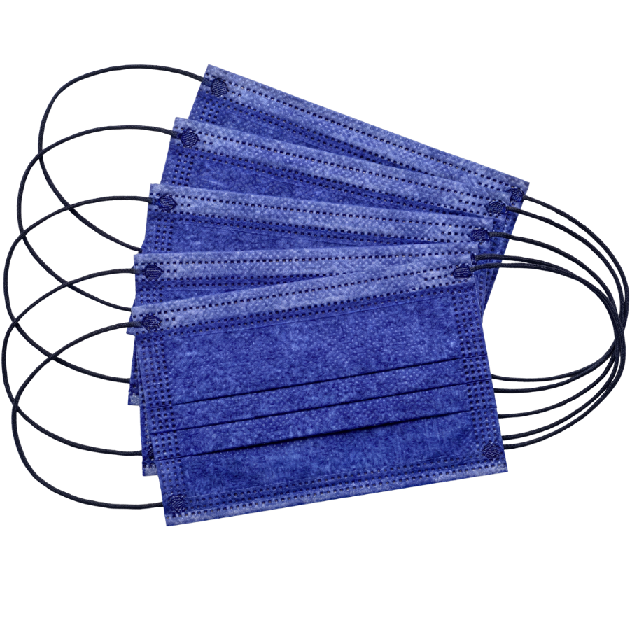 CUBREBOCA PLISADO TRICAPA TERMOSELLADO INFANTIL COLOR AZUL